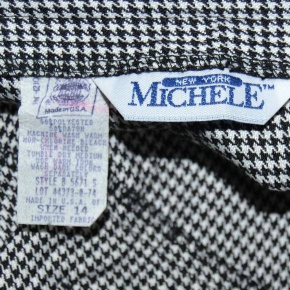 SOLD!!  Vintage Michele Houndstooth Mom Pants - Picture 7 of 8